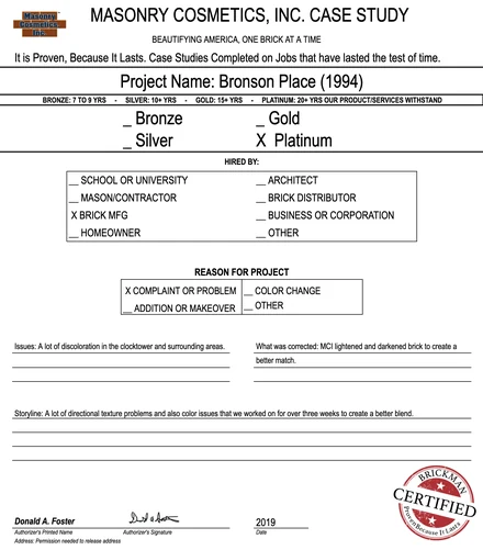 Scan of the case study form for case 091, filled in and signed