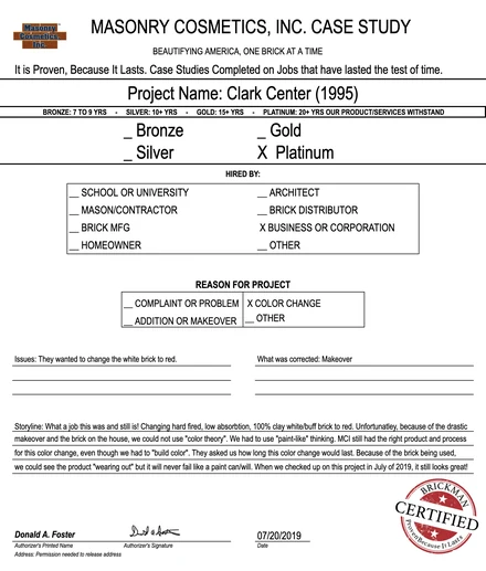 Scan of the case study form for case 026, filled in and signed