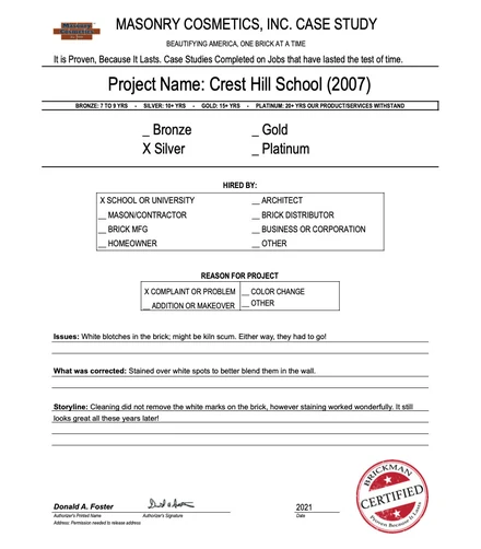 Scan of the case study form for case 391, filled in and signed