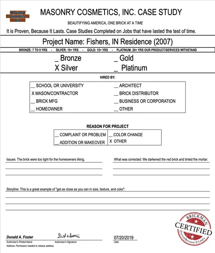 Scan of the case study form for case 079, filled in and signed