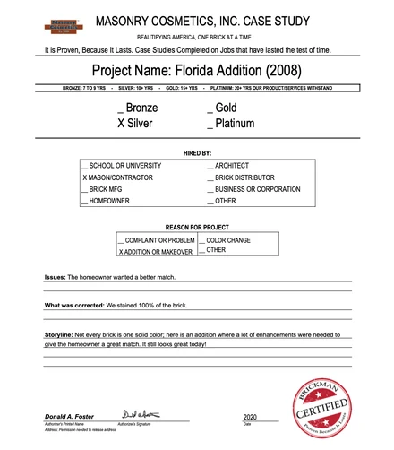Scan of the case study form for case 362, filled in and signed