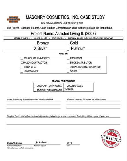 Scan of the case study form for case 239, filled in and signed