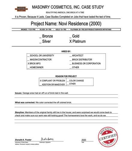 Scan of the case study form for case 377, filled in and signed