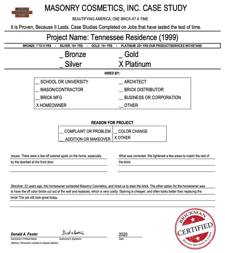 Scan of the case study form for case 332, filled in and signed