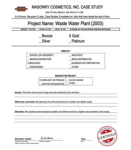Scan of the case study form for case 368, filled in and signed