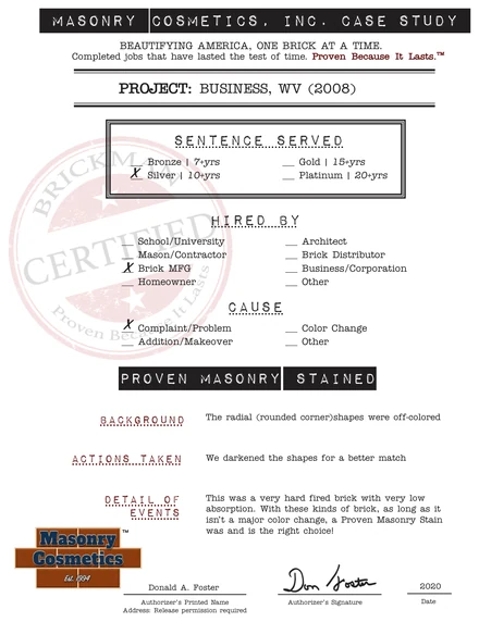 The case study form for case 350, filled in and signed by the authorizer